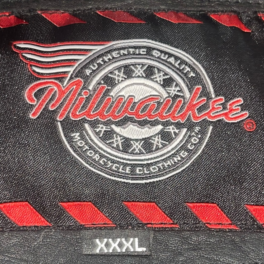 Milwaukee Black and Red Motorcycle Jacket